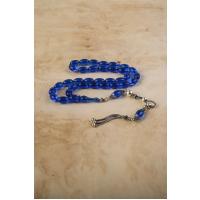 Badem Kesim Uçak Camı 925 Ayar Gümüş Çift Yedek Habbeli Tesbih